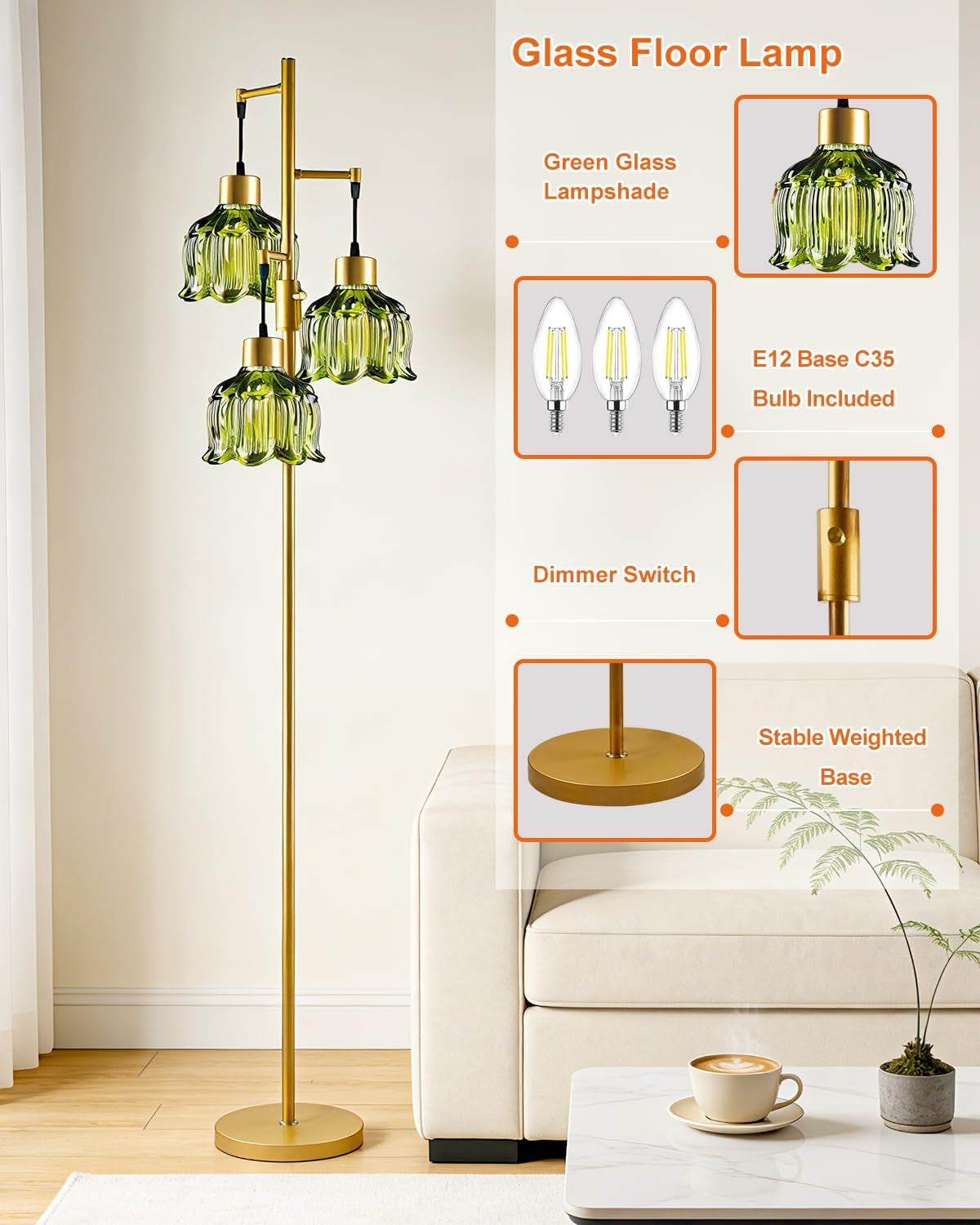 floral-floor-lamp-dimmable-floor-flower-lamp-green-glass-shade-gold-tall-lamp-3-light-bulbs-included-mid-century-standing-lamp-with-5lbs-heavy-base-for-living-room-bedroom-sofa-beside