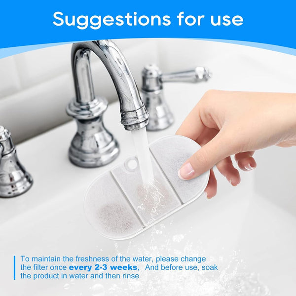Cat Water Fountain Filter - 8 Pack Replacement Filters and 8 Pack Sponge Filter Compatible with PETLIBRO Capsule 71Oz/2.1L Ultra Quiet Water Fountains PLWF002 Pet Dispenser | 8 Pack Replacement Filters and 8 Pack Sponge Filter Capsule 71Oz/2.1L Ultra Quiet Water Fountains PLWF002 Pet Dispenser6