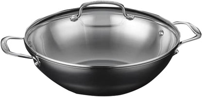 726-30SD Stainless Steel Stir Fry & Wok Pan with Cover, 12-Inch Tri-Ply Base Wok, Flavor Lock Lid, Dishwasher Safe1
