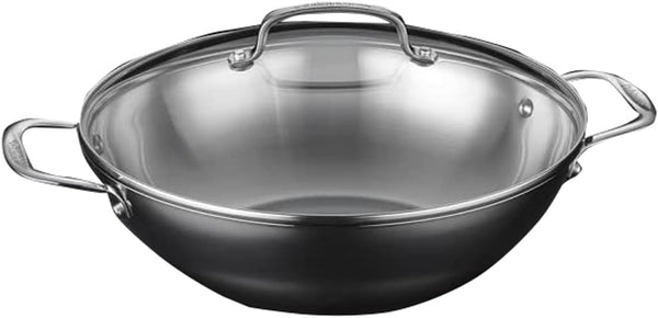 726-30SD Stainless Steel Stir Fry & Wok Pan with Cover, 12-Inch Tri-Ply Base Wok, Flavor Lock Lid, Dishwasher Safe1