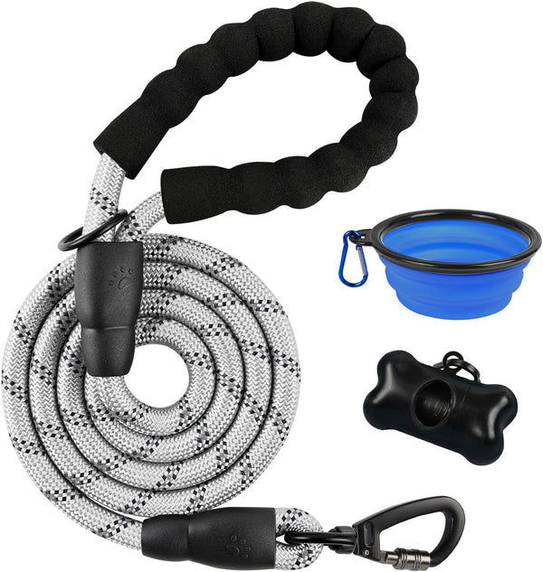 BARKBAY Dog Leashes for Large Dogs Heavy Duty Dog Leash 4/5/6 FT with Comfortable Padded Handle and Highly Reflective Threads for Medium Large Dogs Walking Training Running (5Ft-1/2'',Pink)31