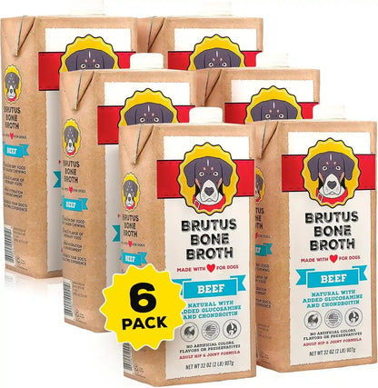 Brutus Chicken Broth Liquid for Dogs - All Natural Chicken Bone Broth for Dogs with Chondroitin Glucosamine Turmeric -Human Grade Dog Food Toppers for Picky Eaters & Dry Food -Tasty & Nutritious16