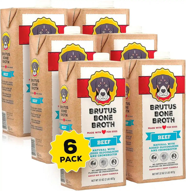 Brutus Chicken Broth Liquid for Dogs - All Natural Chicken Bone Broth for Dogs with Chondroitin Glucosamine Turmeric -Human Grade Dog Food Toppers for Picky Eaters & Dry Food -Tasty & Nutritious16