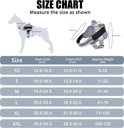 Dog Harness, No-Pull Reflective Dog Vest, Breathable Adjustable Pet Harness with Handle for Outdoor Walking - No More Pulling, Tugging or Choking (Blue, S)4