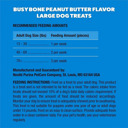 Purina Busy Bone Adult Dog Chew Bone Treats, Peanut Butter - 10 Ct. Pouch7