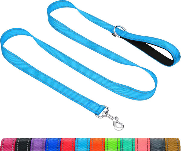 Taglory Reflective Dog Leash for Small Dogs, 3/4In X 6Ft, Black | Ideal for Night Walking, Strong for Sudden Pulls, Lightweight & Gentle on the Neck, Soft Padded Handle13
