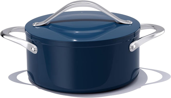 Ceramic Dutch Oven with Lid, 4.5 QT Nonstick Pot for Baking | Soups, Stews and Braising, PFAS Free Healthy Cookware, Compatible with All Stovetops, Oven Safe up to 500°F, Navy Blue1