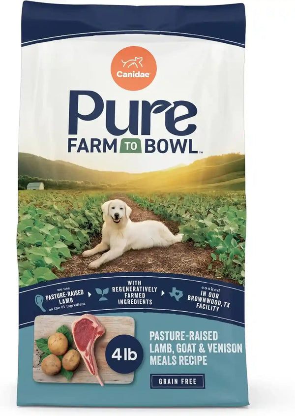 Canidae Pure Farm to Bowl Dry Dog Food - Balanced Nutrition for Adult Dogs - Limited Ingredient Formula - Grain, Wheat & Soy-Free - 22 Lb - Wild-Caught Salmon & Sweet Potato Recipe24