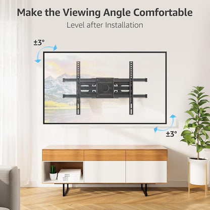 Full Motion TV Wall Mount for Most 40-85 Inch Flat Tvs up to 110 Lbs, Wall Mount Bracket with Dual Articulating Arms, Tilt, Level, Swivel, TV Mount Fits 12/16" Wood Stud, Max VESA 600X400Mm4