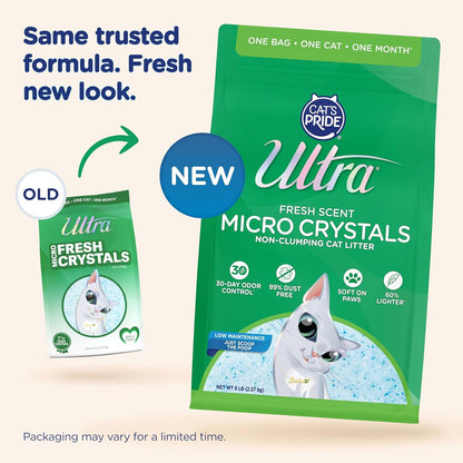 Ultra Fresh Scented Micro Crystals Premium Cat Litter - 99.9% Dust Free, Soft on Paws - 5 Lbs.2
