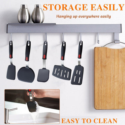 Silicone Spatula Set Turner 5-Pack Spatulas | for Nonstick Cookware 600°F Heat Resistant Kitchen Cooking Utensils Set for Egg, Pancake Fish Sticky Baking Dishwasher Safe4