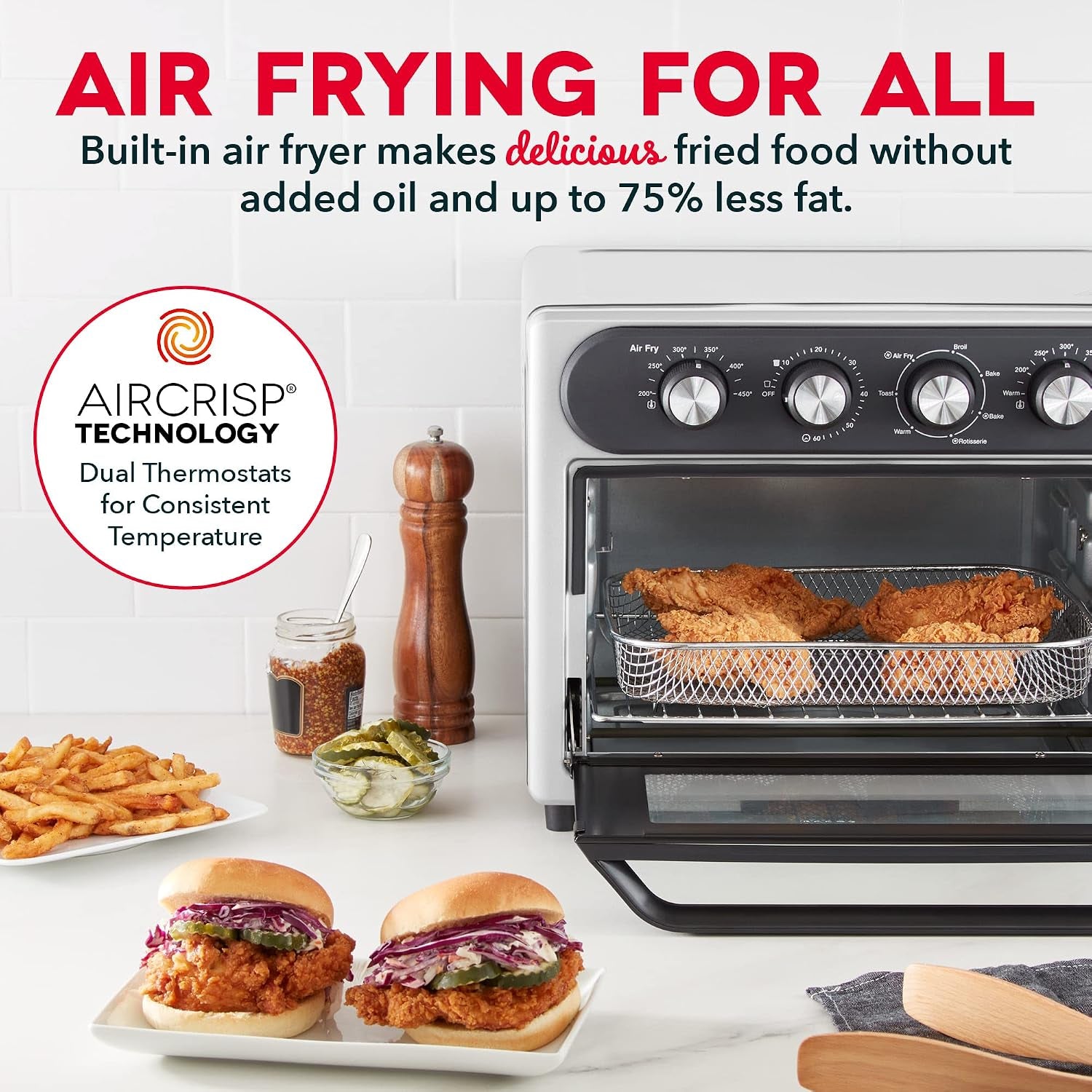 chef-series-air-fryer-oven-convection-toaster-cooker-electric-fry-oven-has-aircrisp®-technology-versatile-cooking-functions-7-in-1-convection-stainless-steel