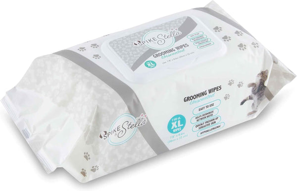 110 Pack Pet Grooming Wipes - Large & Extra-Large Sizes - Lavender, Aloe, & Unscented Variations - Hypoallergenic & Extra Durable - Perfect for Dogs & Cats, 8.6"X7.8"7