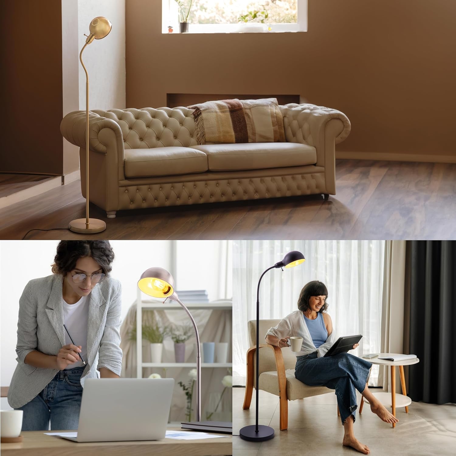 adjustable-floor-lamp-with-flexible-gooseneck-and-rotatable-shade-e26-socket-10-inch-base-ideal-for-reading-bedside-living-room-brushed-nickel