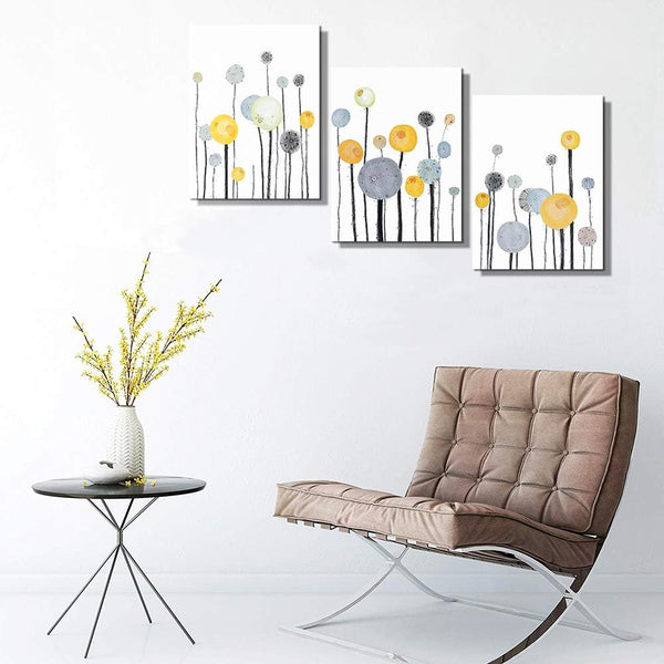 Abstract Watercolor Painting 3 Piece Framed Canvas Wall Art for Living Room Kitchen Wall Decor Canvas Prints Office Wall Decorations Abstract Flowers Pictures Wall Artwork Room Bedroom Home Decor7