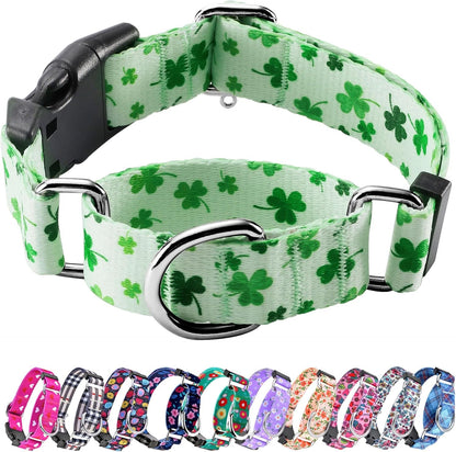 Hikiko Martingale Collar for Dogs Adjustable Soft Nylon Dog Collars with Cute Patterns for Small Medium Large Dog（Pink Butterfly,Medium）6