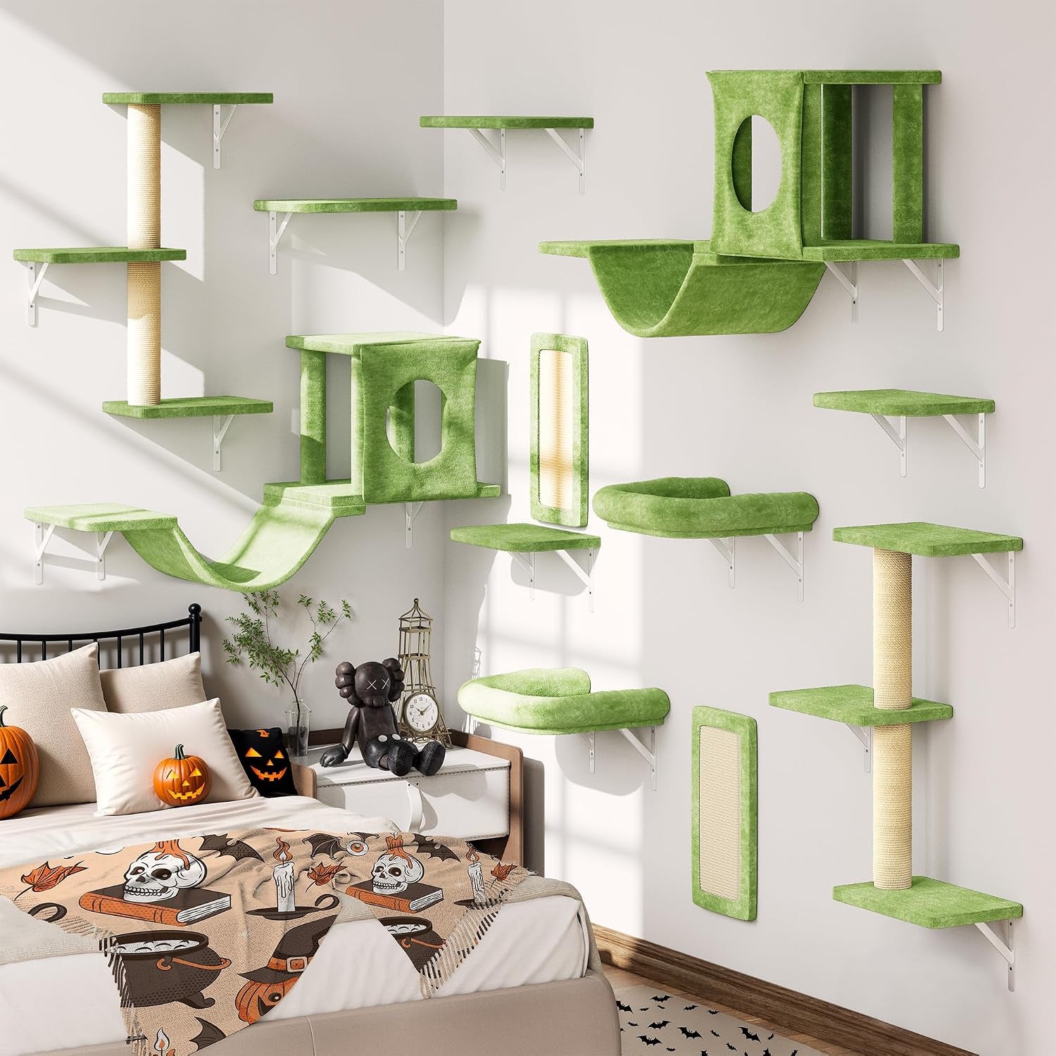 nunu-lab-wall-mounted-cat-furniture-set-6-pcs-climber-set-with-house-bridge-steps-scratcher-board-diy-walls-playground-indoor-cat-shelves-gray