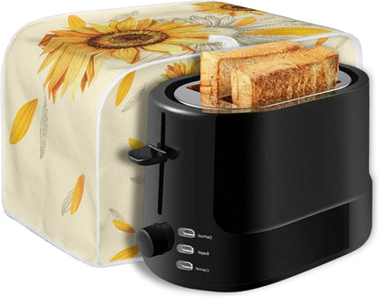 Watercolor Sunflower Toaster Oven Cover Dustproof Home Kitchen Appliance Covers Universal Fit Most Standard 4 Slice Toaster, Machine Washable6