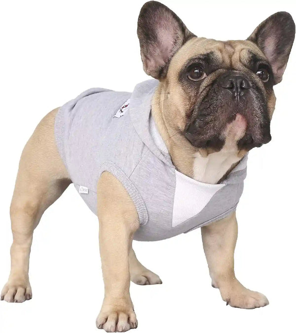 Ichoue French Bulldog Frenchie Clothes Hoodies for Dogs Pug English Boston Terrier Bully Pitbull Corgi Sweatshirt Sweater Clothing - Khaki/Xlarge11