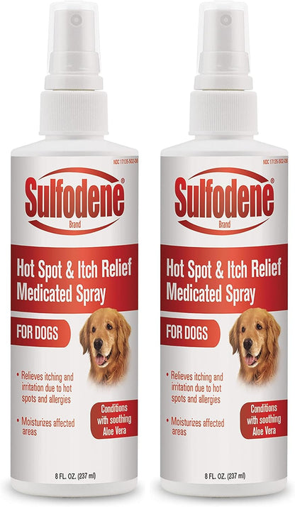 Sulfodene Hot Spot & Itch Relief Medicated Spray for Dog 8Oz | Vet Recommended, anti Itch Spray for Dogs with Aloe Vera, Dog Hot Spot Spray for Allergies, Scrapes, and Abrasions9