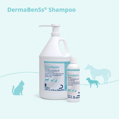 Dermabenss® Shampoo for Dogs, Cats and Horses, 12 Fl Oz | Gentle, Soap-Free, Antiseboerrhetic, Antimicrobial; 2.5% Benzoyl Peroxide, USP; 1% Salicylic Acid; Packaging May Vary5