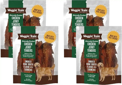 Waggin' Train Smoked Chicken Jerky Tenders for Dogs with Turmeric and Human Grade Bone Broth, Grain and Corn Free, High Protein, Premium Limited Ingredient 100% Real Chicken Dog Treats, 24 Oz. Pouch11