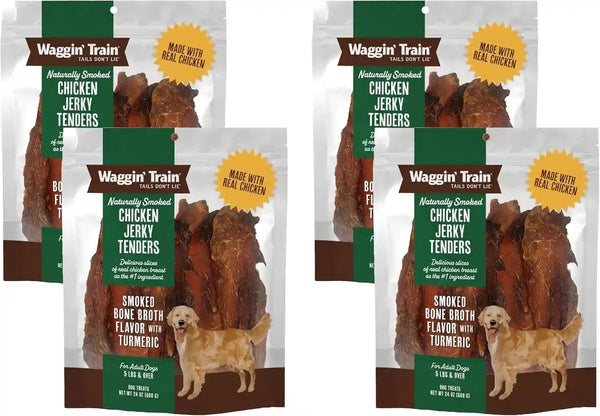Waggin' Train Smoked Chicken Jerky Tenders for Dogs with Turmeric and Human Grade Bone Broth, Grain and Corn Free, High Protein, Premium Limited Ingredient 100% Real Chicken Dog Treats, 24 Oz. Pouch11