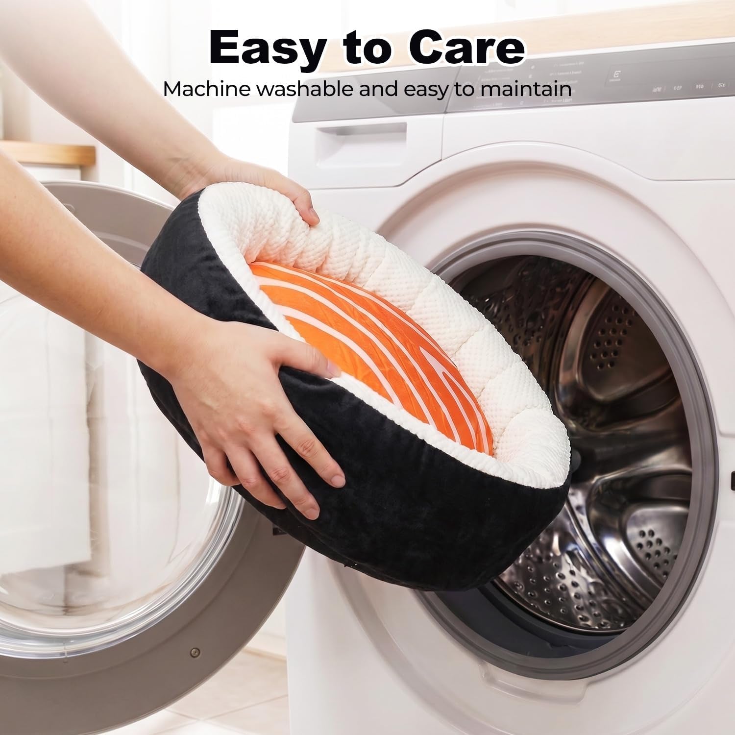 sushi-cat-bed-calming-small-dog-bed-21in-washable-anti-anxiety-cuddler-bed-for-kitten-puppy-ultra-soft-plush-fur-non-slip-bottom-machine-washable-cushion-pet-bed