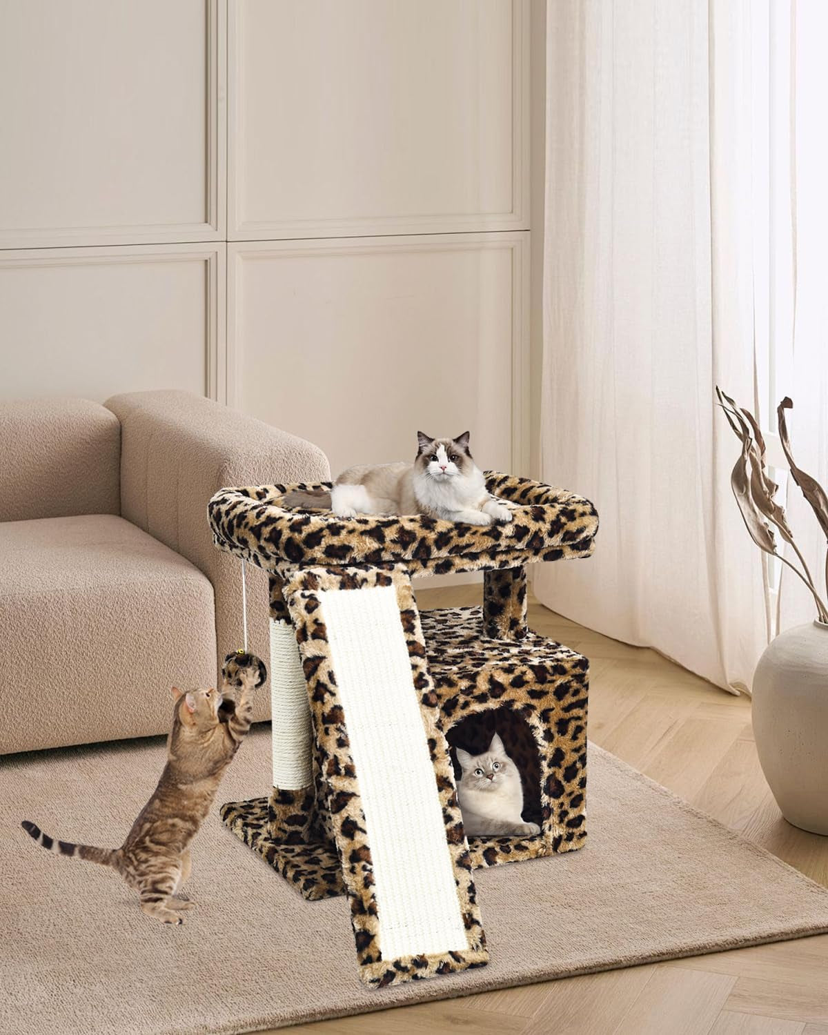 small-leopard-print-cat-tree-for-indoor-cats-short-tower-with-scratching-post-ramp-pad-condo-with-perch-bed-kittens-play-house-hanging-plush-ball-cave-for-resting-leopard-print