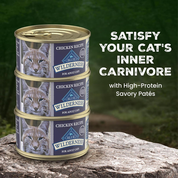 Blue Buffalo Wilderness Chicken Adult 7+ Wet Cat Food Paté, 5.5 Oz, 24 Ct4