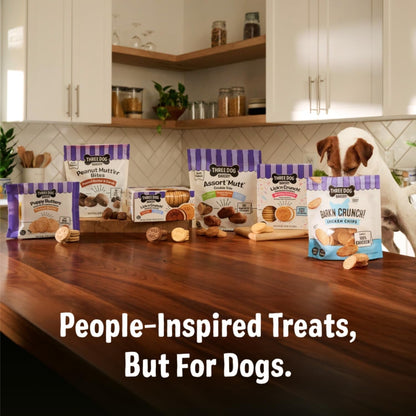 Three Dog Bakery Mini Carob Chip Cookie Crunchy Dog Treats - 8 Oz Bag | Made with Real Ingredients - Bite-Sized Crunchy Treats for Dogs7