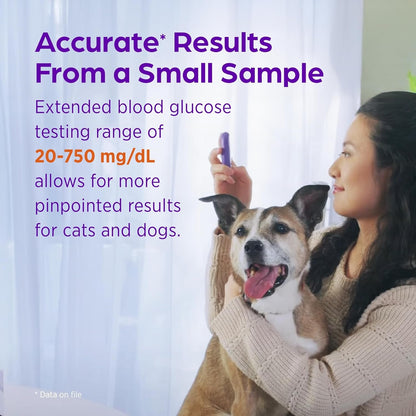 Alphatrak3 Blood Glucose Monitoring Kit for Diabetic Dogs, Cats & Horses | 8-Piece System for At-Home Use, Accurate Digital Results in 5 Seconds or Less, Mobile App Tracking, Uses Small Blood Sample5