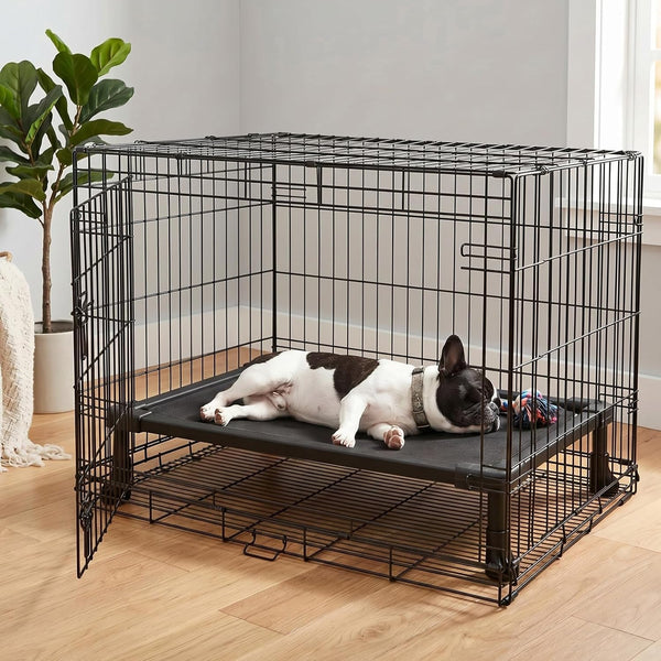 Veehoo Elevated Dog Bed Small, Chew Proof Dog Bed Pre-Assembled, 24" X 17" | Cooling Raised Dog Bed, Indestructible Dog Bed for Crate, Non-Slip Feet, Breathbale Teslin Mesh, Indoor Outdoor Use, Black5