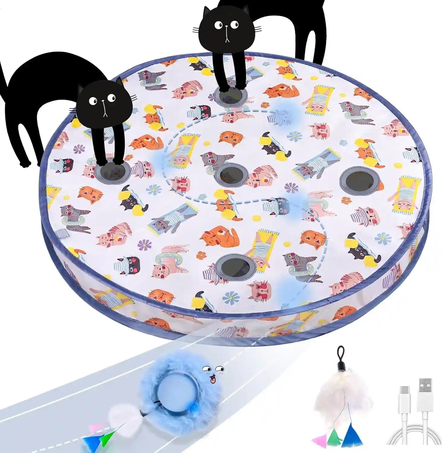 orsda-cat-toys-interactive-fast-rolling-ball-in-pouch-hide-and-seek-for-indoor-cats-motion-chirping-activated-moving-ball-7-holes-mat-mouse-catching-game