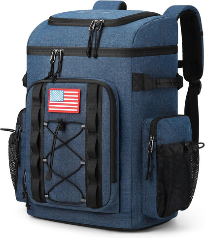 35/50 Can Insulated Backpack Cooler, Leakproof Soft Lunch Ice Bag | Keeps Food Cold for 16H, Peva Liner, Durable Nylon, Ergonomic Padding. Perfect for Men, Women, Camping, Beach, Hiking, Travel1
