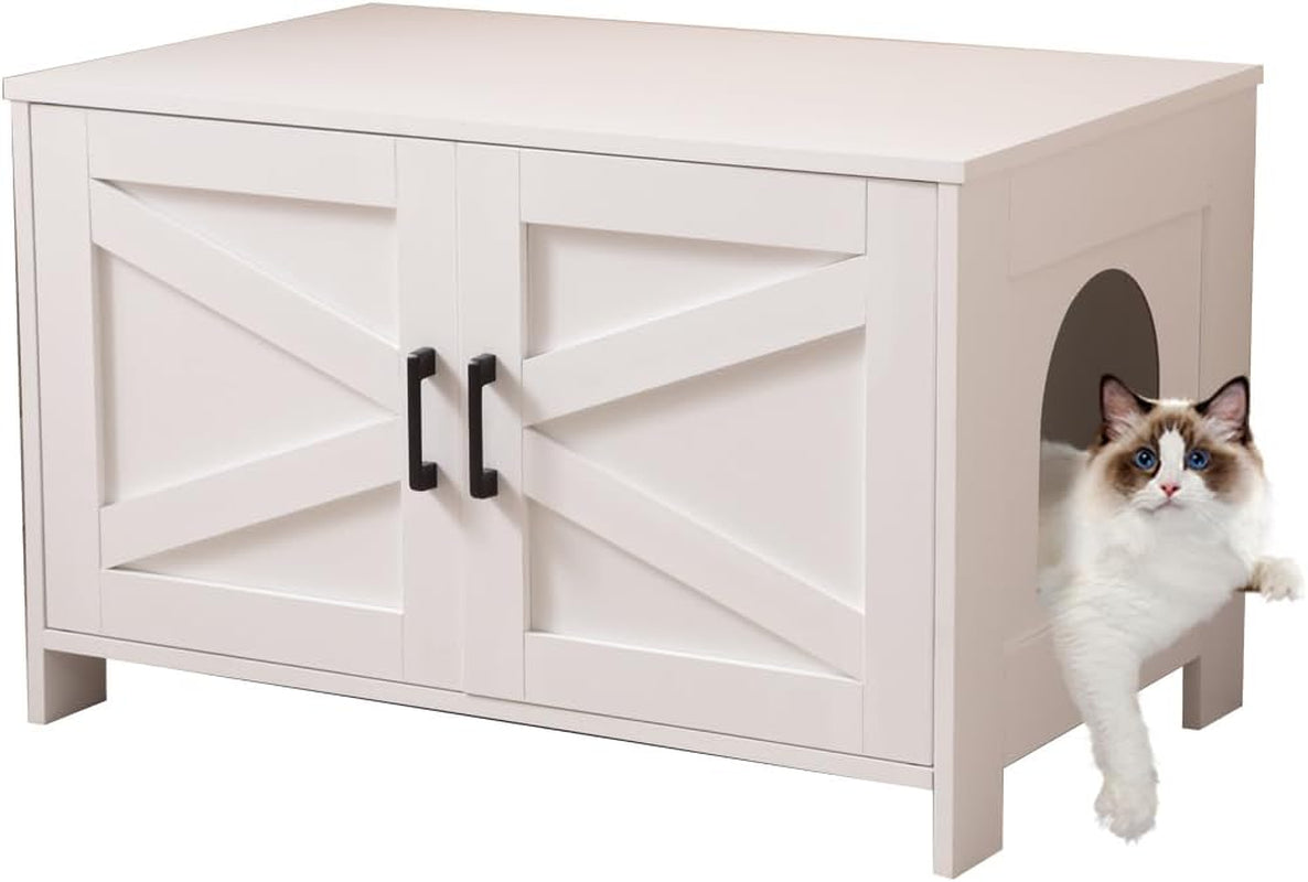 cat-litter-box-enclosure-with-barn-door-wooden-cat-washroom-furniture-litter-box-furniture-hidden-end-side-table-pet-house-multi-functional-double-cabinet-doors-for-bedroom-living-white