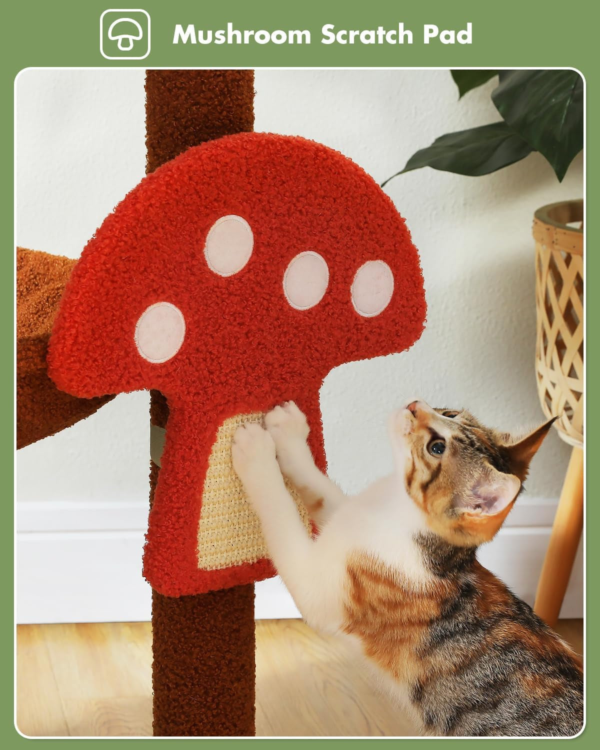 muttros-mushroom-cat-tree-tower-with-removable-scratcher-large-hammock-condo-perch-3-sisal-posts-multi-level-cat-tree-for-indoor-cats-cute-cat-tower-for-small-space-homes