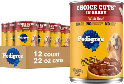Pedigree Choice Cuts Wet Dog Food, Beef & Country Stew, 13.2 Oz, 12 Count | Beef & Country Stew Flavors, 100% Complete & Balanced, Supports Lean Muscles, 50%+ Water for Hydration, Made with Real Beef16