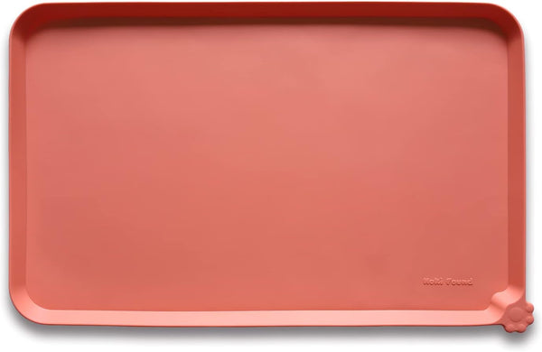 Hoki Found -Waterproof Pet Feeding Mats with High Lips - Multiple Size and Colors for Dogs, Cats & Others-G38