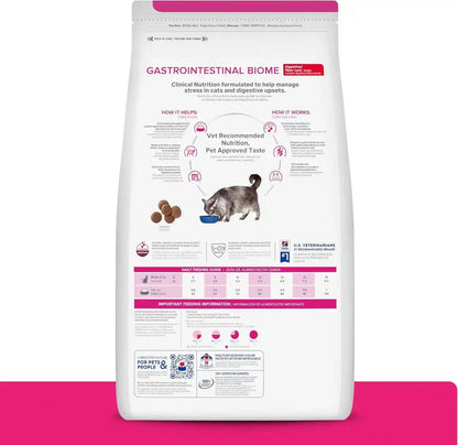 HILL'S PRESCRIPTION DIET GI Biome Stress Digestive/Fiber Care Dry Cat Food | #1 Veterinarian Recommended, Chicken Recipe, 8.5 Lb. Bag2
