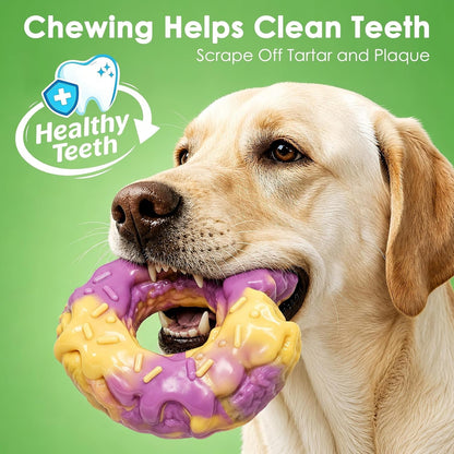Fuufome Dog Toys for Aggressive Chewers: Dog Chew Toys for Medium Large Dog | Long Lasting Dog Chews | Tough Nylon Bone | Teeth Cleaning Care | Keep Dog Busy | Inevitable Milk Flavor | 3 Pack Set5