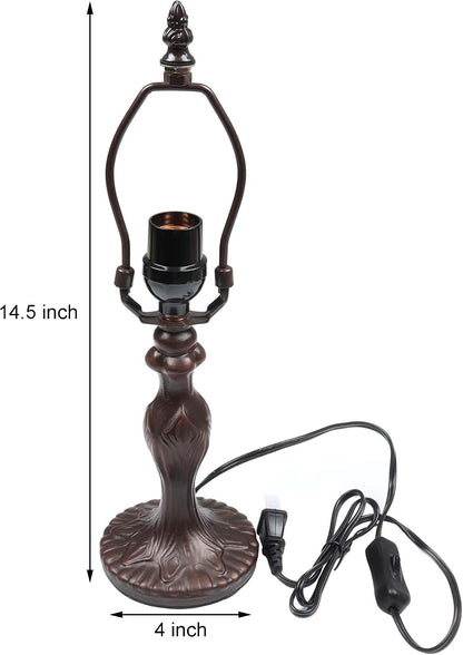B10718 Antique Brown Table Lamp Base with E26 Light Socket, 4" Wx14.5 H4