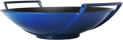 Le Creuset Enameled Cast-Iron 14-1/4-Inch Wok with Glass Lid, Cobalt Blue2
