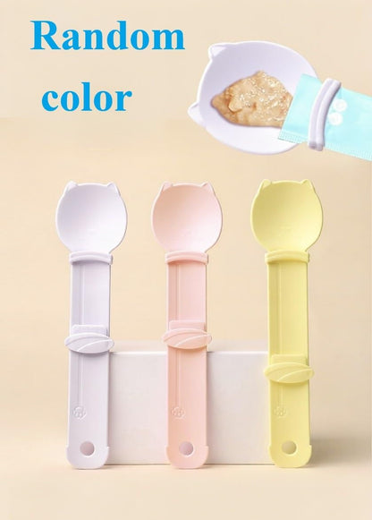 Cat Fountain Water Bowl Cat Water Feeder Dispenser Feed Cat Bowl Water Dish Cat Water Fountain + Cat Treats Lickable Spoon6