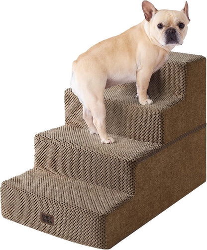 EHEYCIGA Dog Stairs for Bed 18" H, Dog 4-Steps for High Bed, Olive Green | Pet Steps for Small Dogs and Cats, Non-Slip Balanced Pet Ramp Indoor33