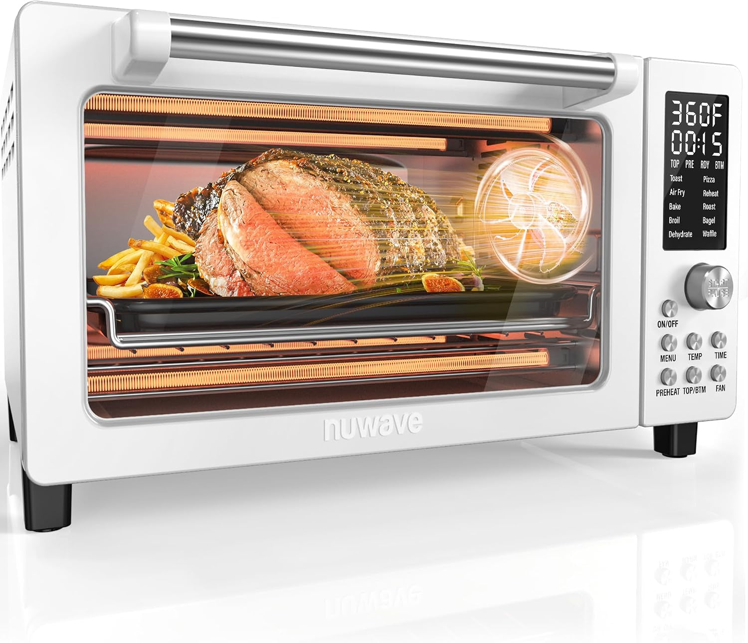 bravo-pro-smart-air-fryer-toaster-oven-countertop-combo-10-in-1-cooking-functions-1800w-50-450-f-21-qt-pfas-free-upgraded-super-convection-cream