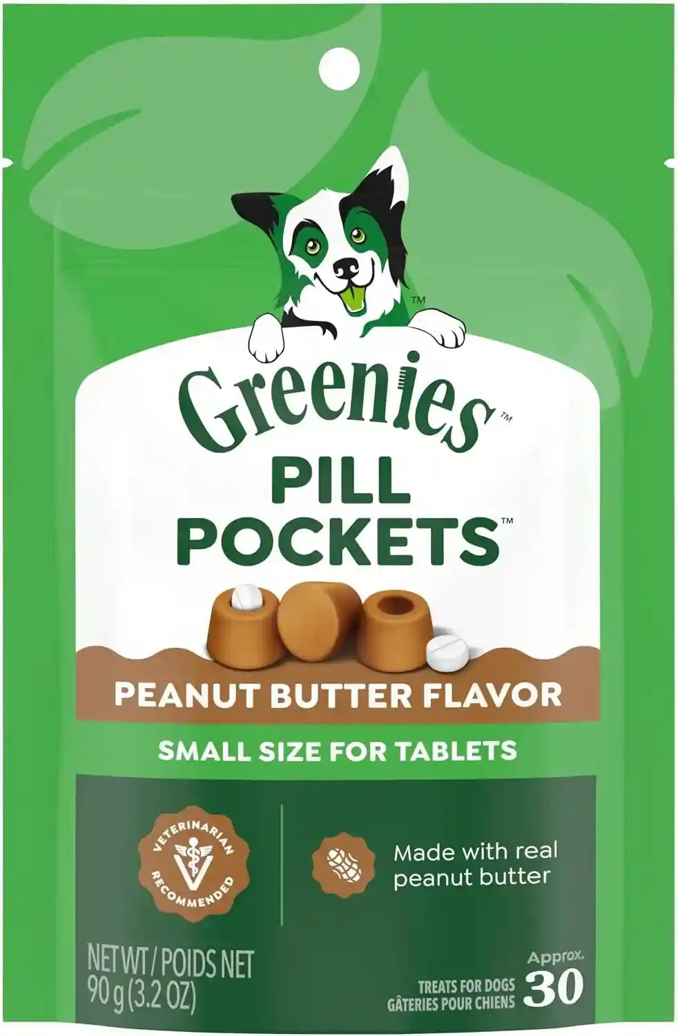 greenies-pill-pockets-small-dog-treats-chicken-flavor-3-2-oz-vet-recommended-masks-pill-smell-taste-easy-pinch-close-design-stress-free-medicating-tablet-size-3-2-oz-pouch