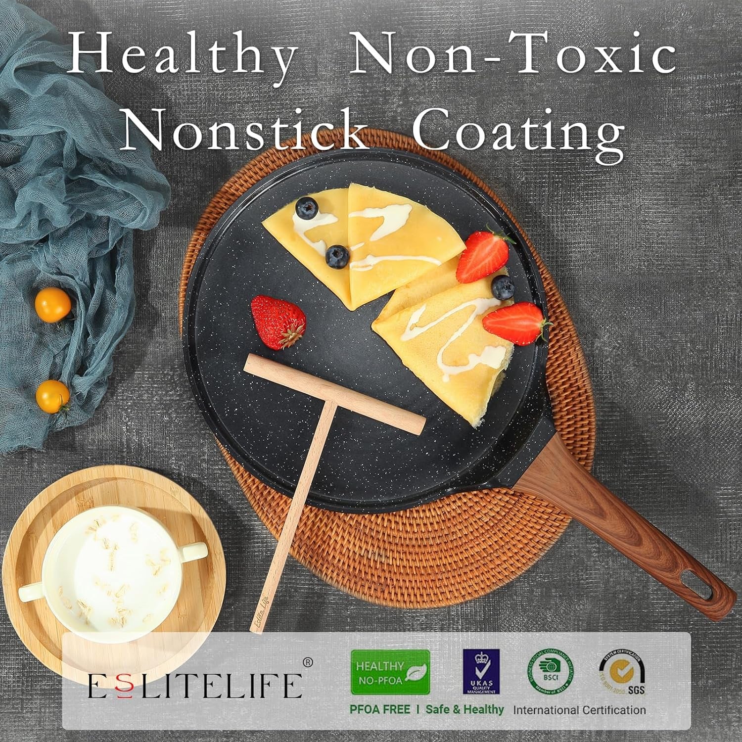 9-5-inch-crepe-pan-with-spreader-nonstick-granite-coating-dosa-pan-roti-tawa-comal-para-tortillas-pancake-griddle-pan-induction-compatible-ptfe-pfoa-free-black