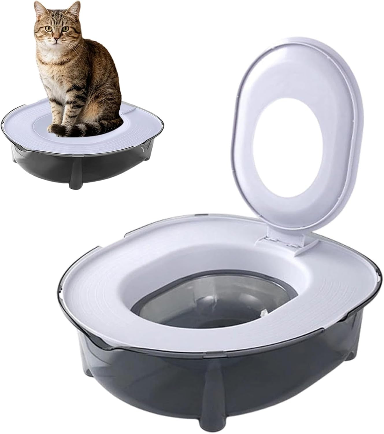 cat-toilet-training-kit-portable-litter-box-with-flushable-design-odor-control-and-anti-splash-large-thickened-pp-material-for-kittens-and-cats-grey
