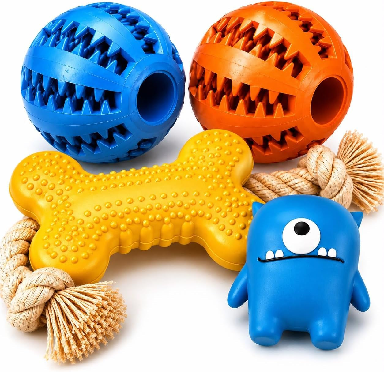 dog-squeaky-toys-for-small-medium-dogs-4pcs-interactive-dog-toy-set-rubber-rope-toys-for-fetch-tossing-teeth-cleaning